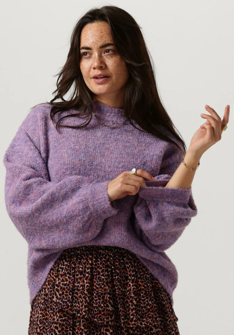 NOTRE-V lila notre-v trui nv-clarice boucle knit blouse