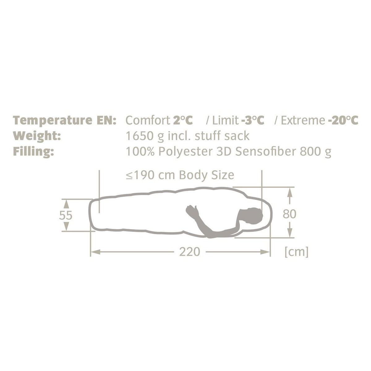 Vaude Sioux 800 Syn Sovepose