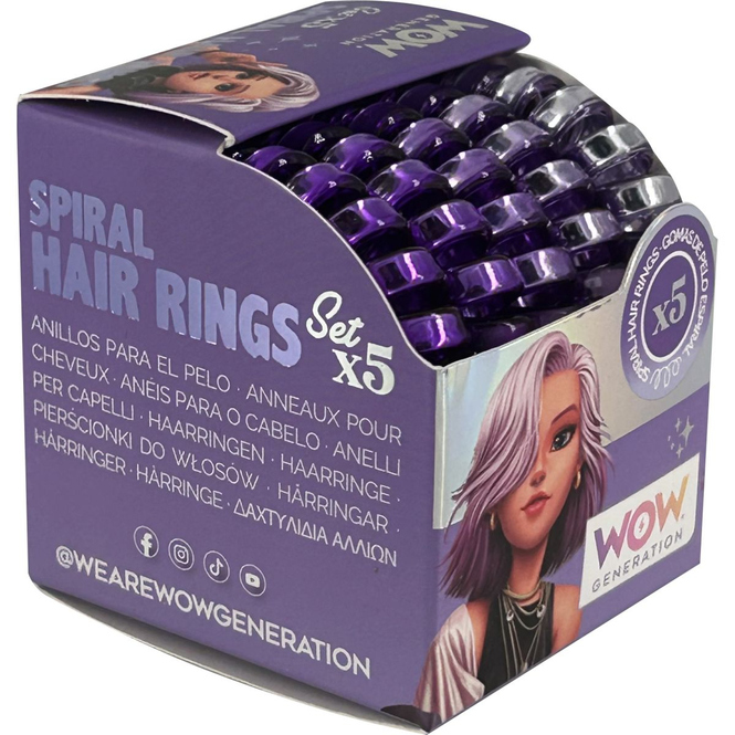 WOW Generation - Spiral Haargummis - 5er Pack - 1 Set