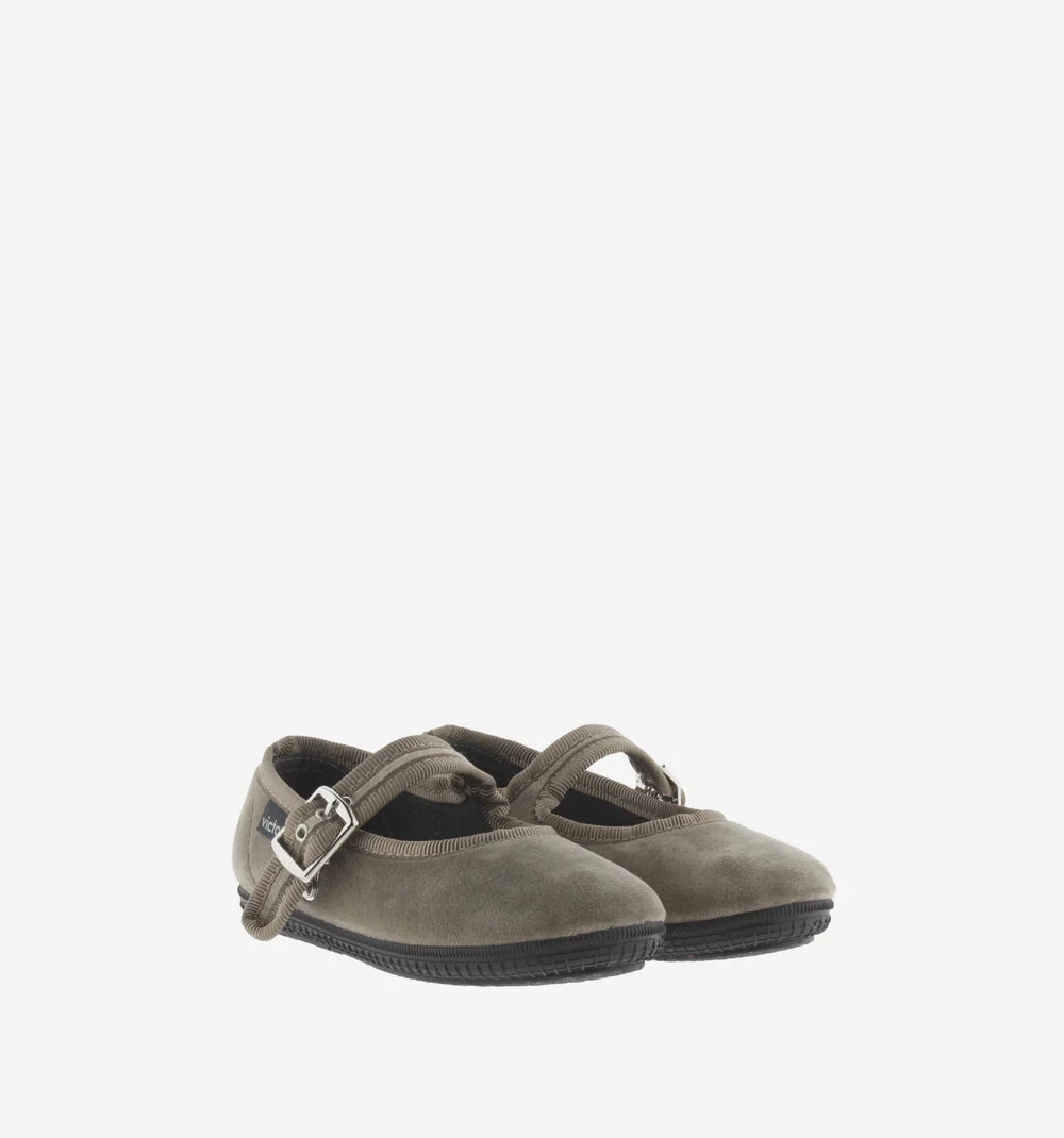 ODA VELVET MARY JANEBEIGE
