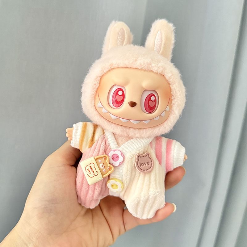 Masoom - Gestreepte overall poppenkleding - 17 cm (verschillende ontwerpen)