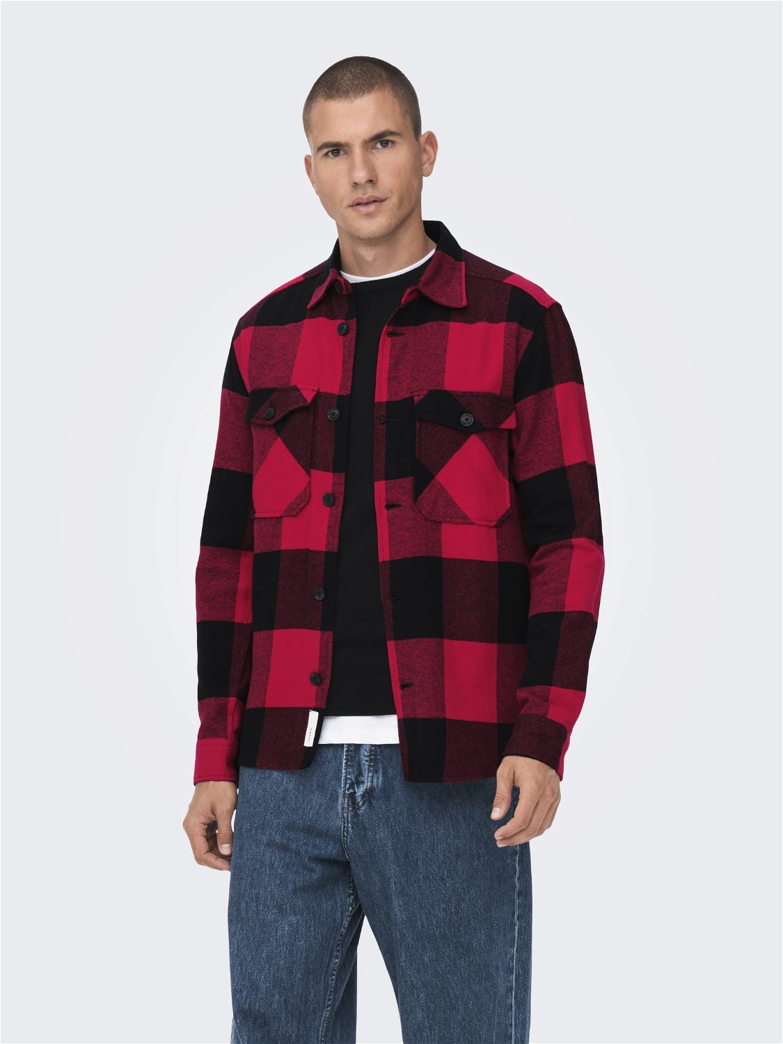 ONSMILO Flanellhemd Fiery Red