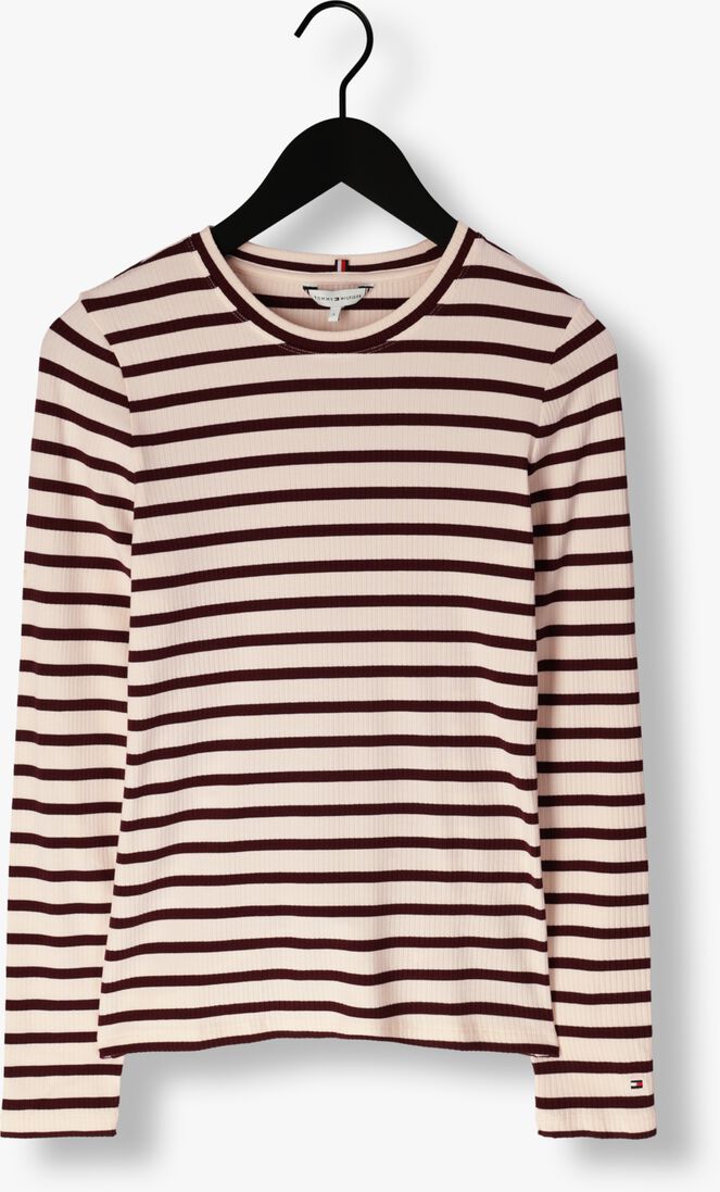 TOMMY HILFIGER rode tommy hilfiger  slim 5x2 rib stripe c-nk ls