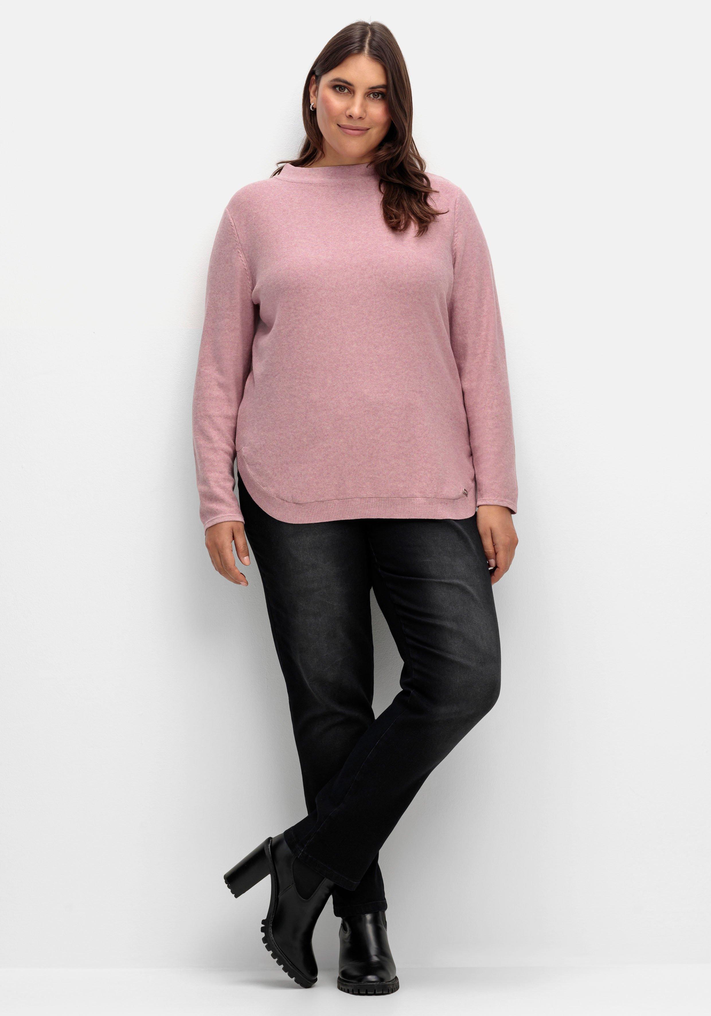 Schmale Jeans mit Rippstrick-Dehnbund
