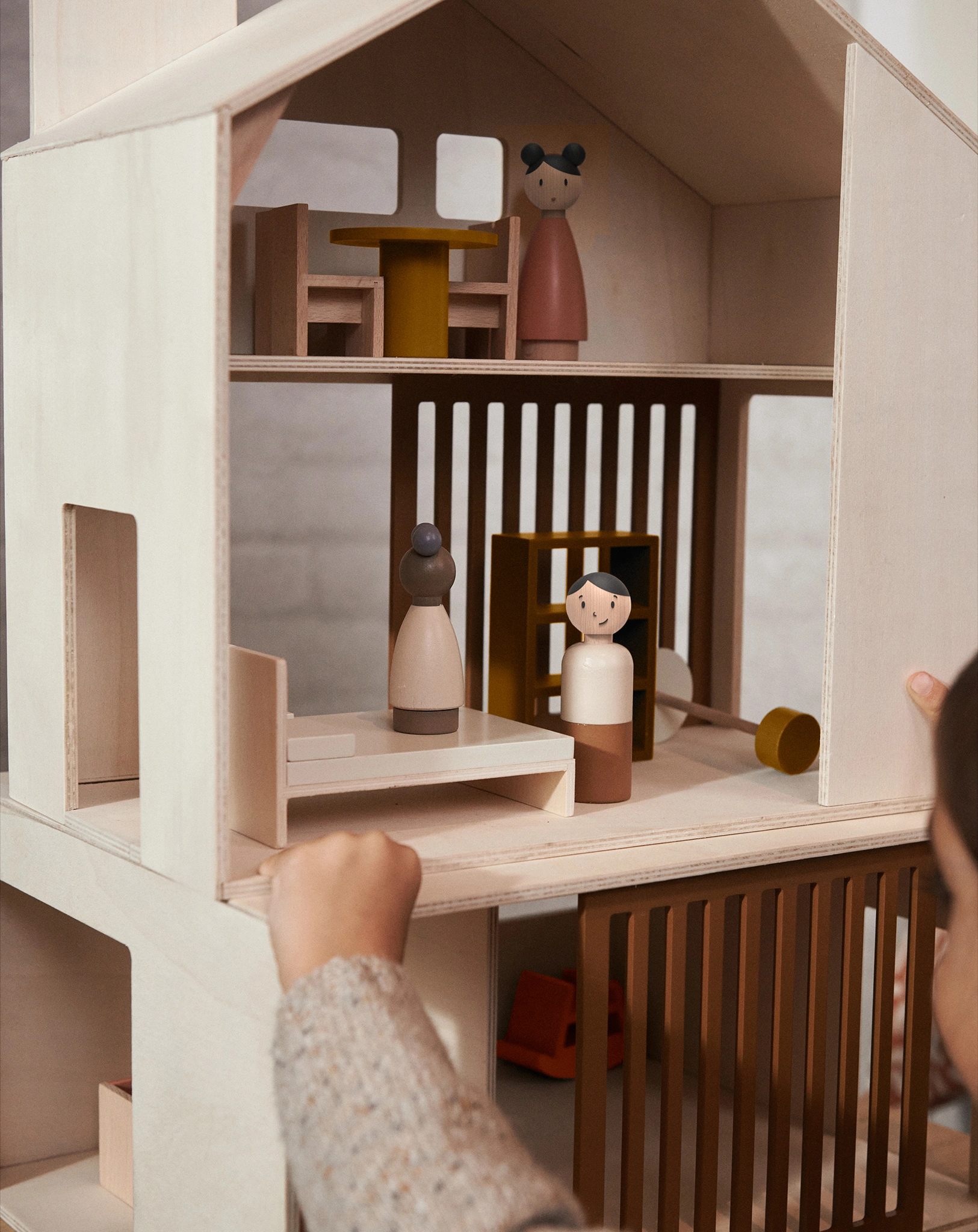 Holzpuppen LOTTA FAMILY 4-teilig in rose