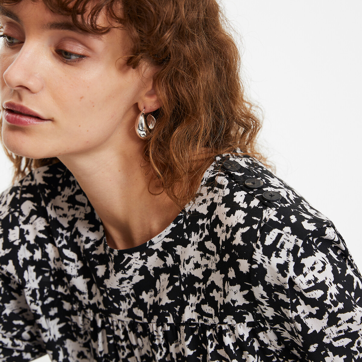 COLEÇÕES LA REDOUTE<br>Camisa de gola redonda