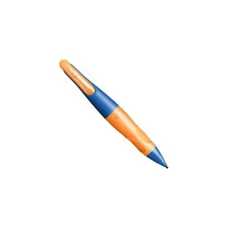 STABILO Ergonomischer Druck-Bleistift EASYergo, ultramarinblau/neonorange, HB, Linkshänder