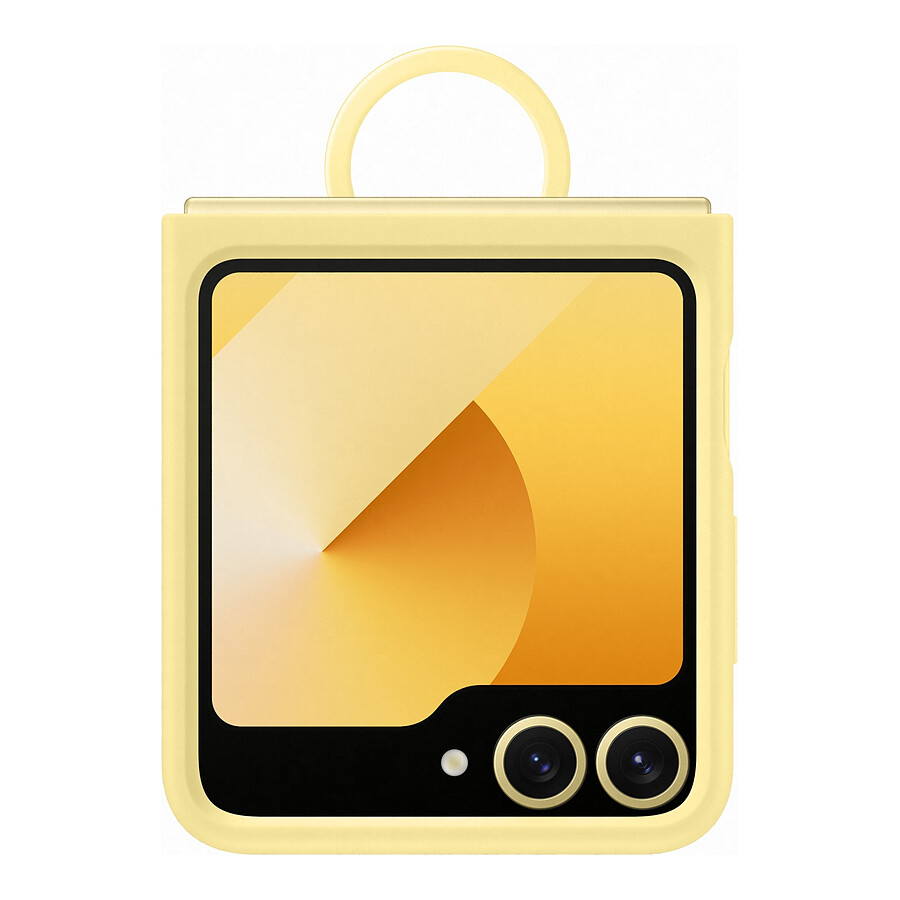 Samsung Coque Silicone avec Anneau Jaune Galaxy Z Flip6