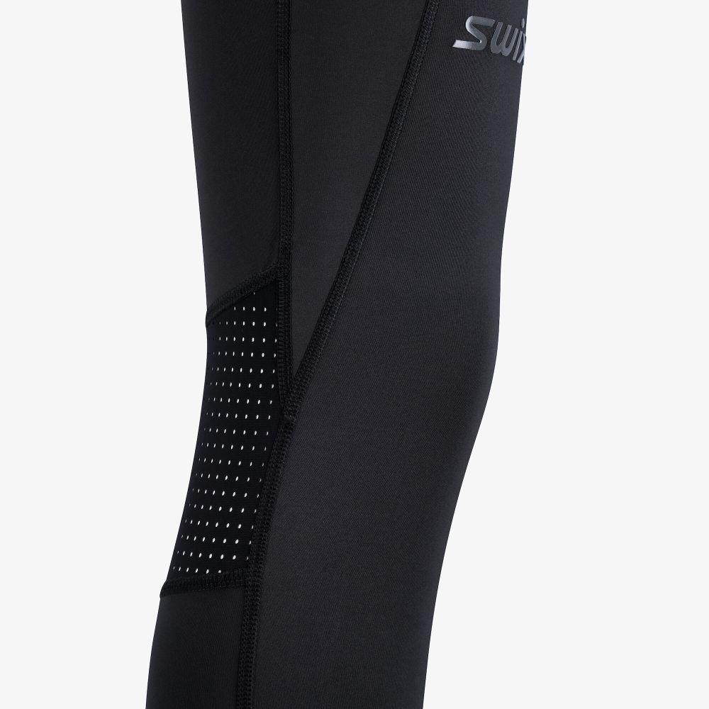 Swix Pace High Waist Cropped Tights Womens Black