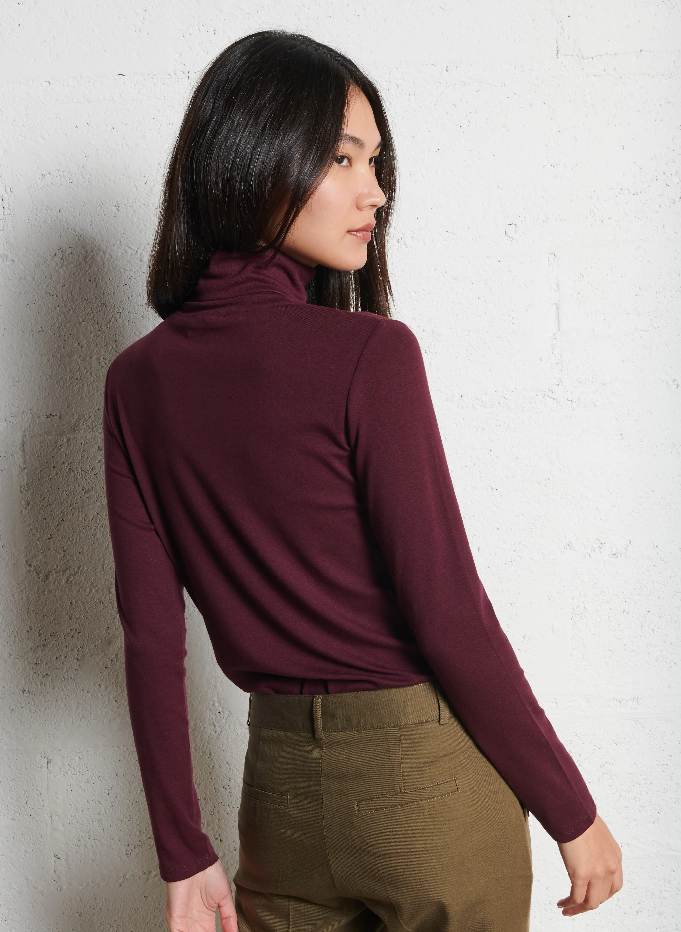 FERGUIE - Tee-shirt droit col roulé | Violet
