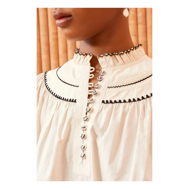 Ulla Johnson Blouse Lennie Popeline de Coton | Ivoire