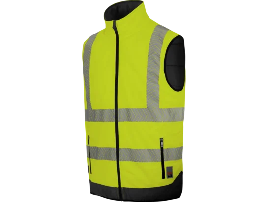 Gilet de travail haute-visibilité réversible jaune fluo Würth MODYF