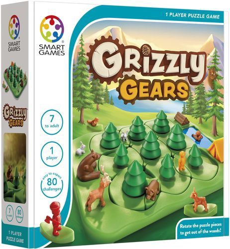 SmartGames - Grizzly Gears - Denkspel - 80 Opdrachten - Draaimechanisme