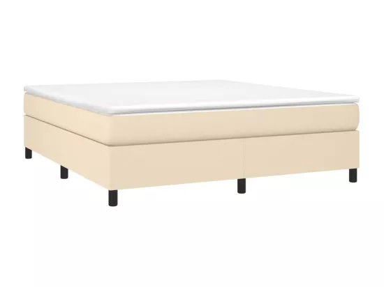 Sommier à lattes de lit Crème 180x200 cm Tissu