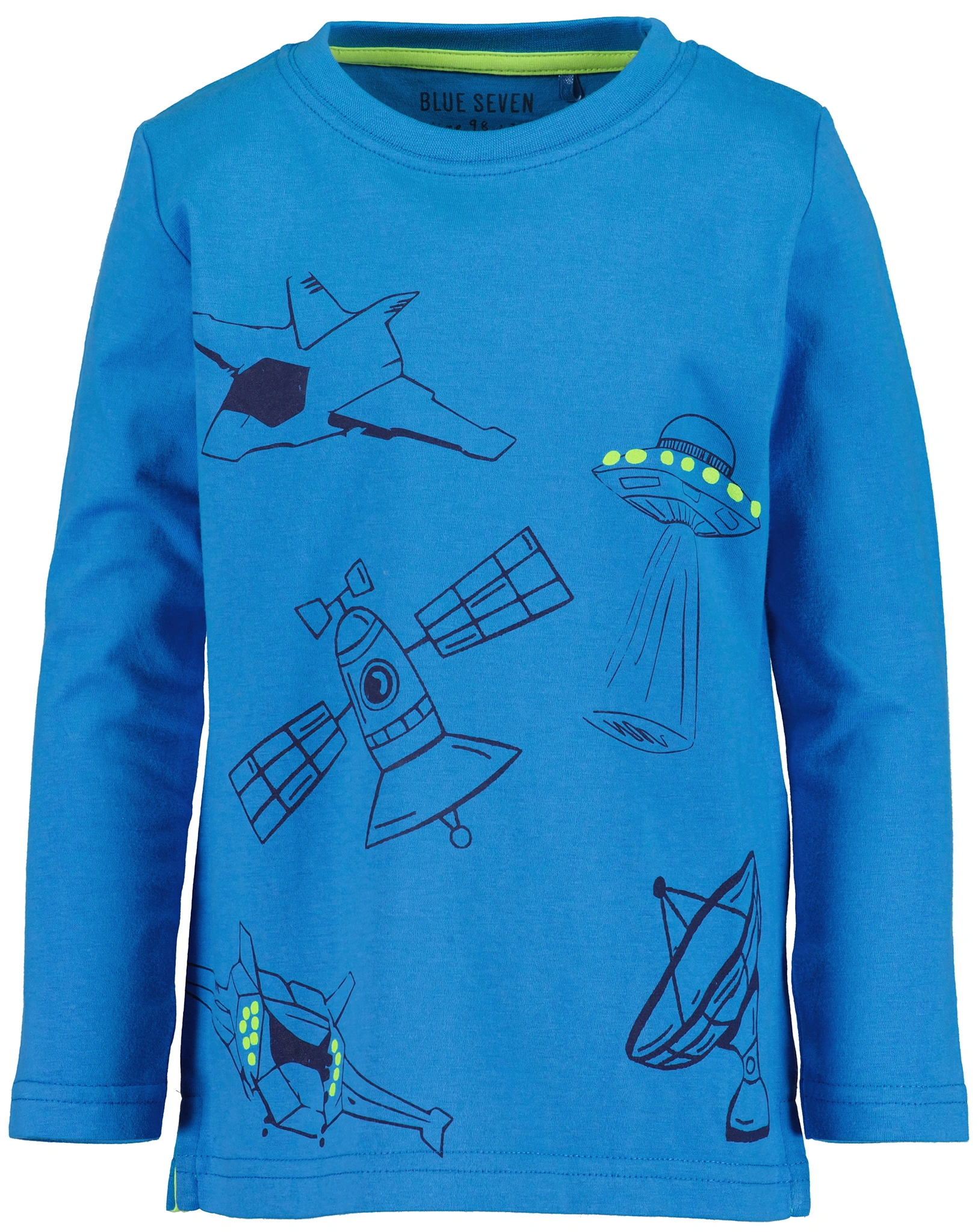 Langarmshirt SPACE in cyan