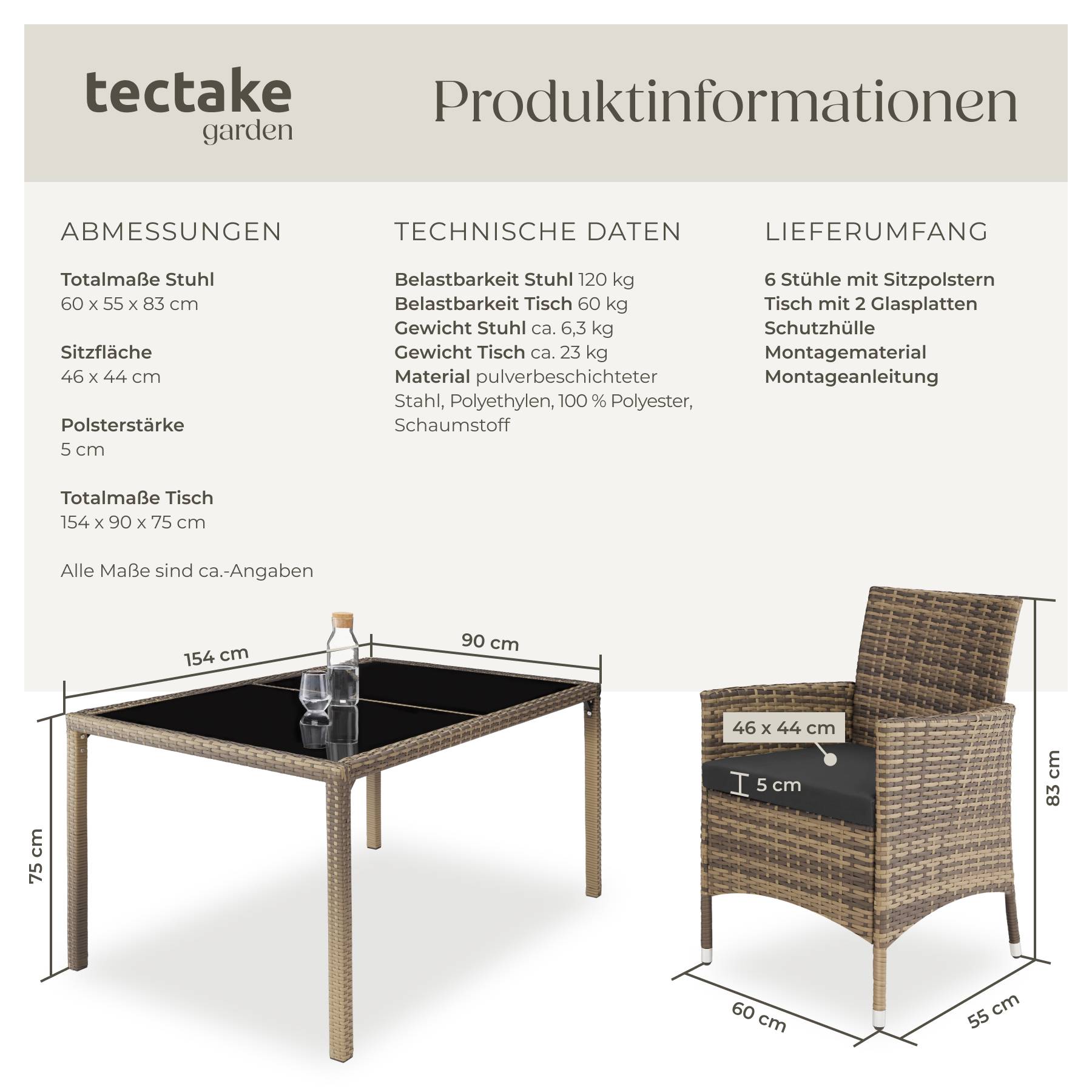 Rattan Sitzgruppe Porto