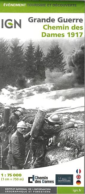 IGN - BATAILLE DU CHEMIN DES DAMES 1917 1 75 000