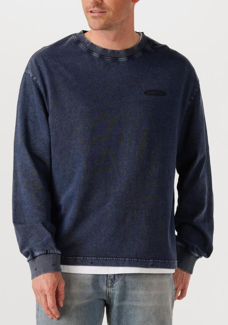 donkerblauwe bram's fruit t-shirt distressed f*ck off longsleeve