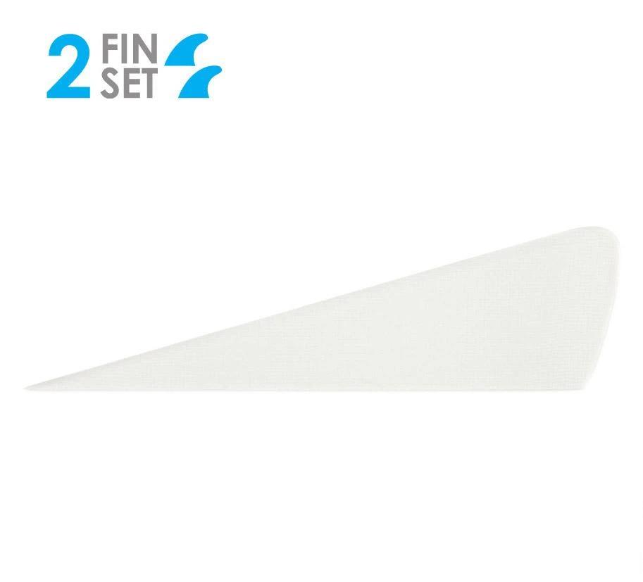 True Ames Fins Twin - Glass On - Bonzer Runners - Solid Glass Clear