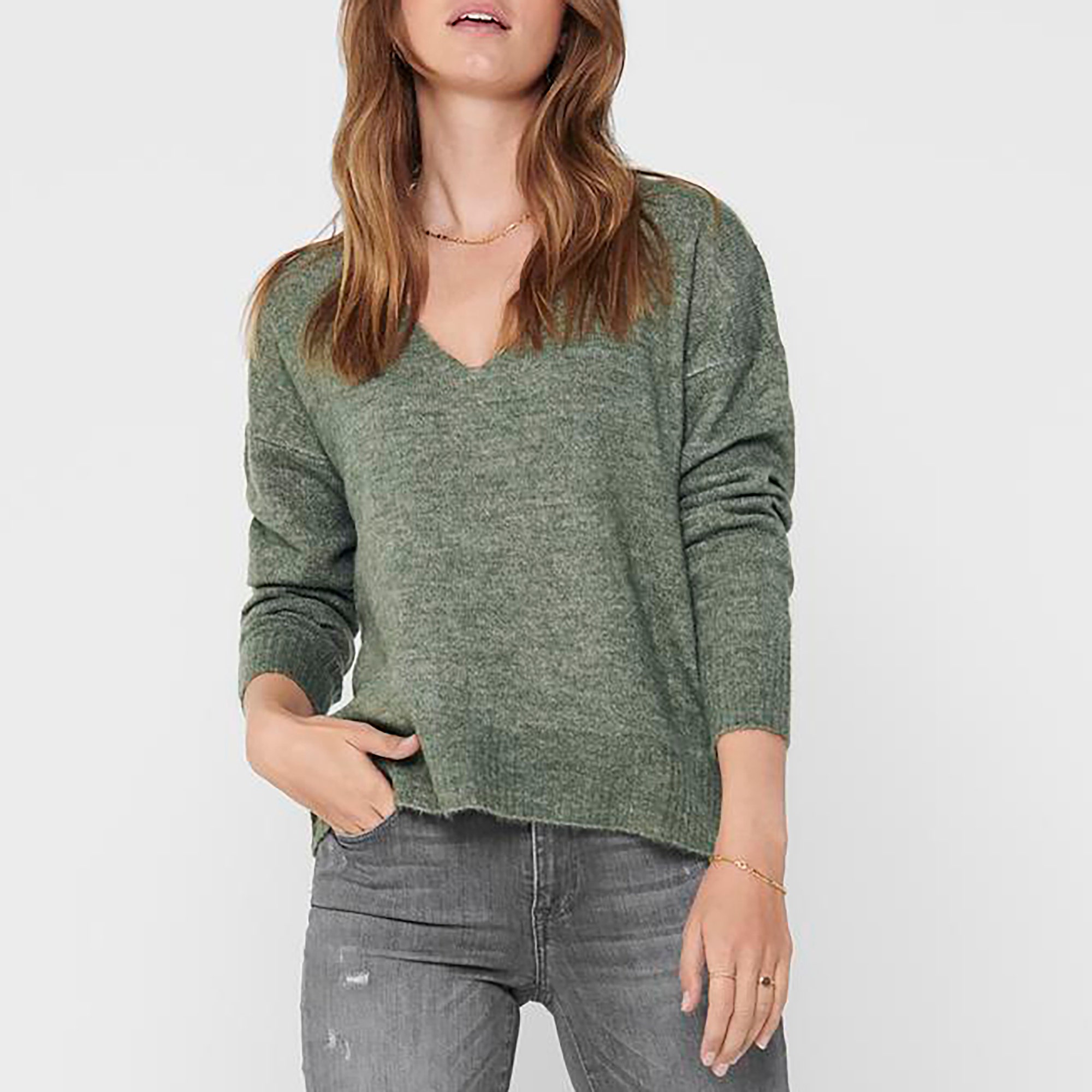 Pull Femme kaki