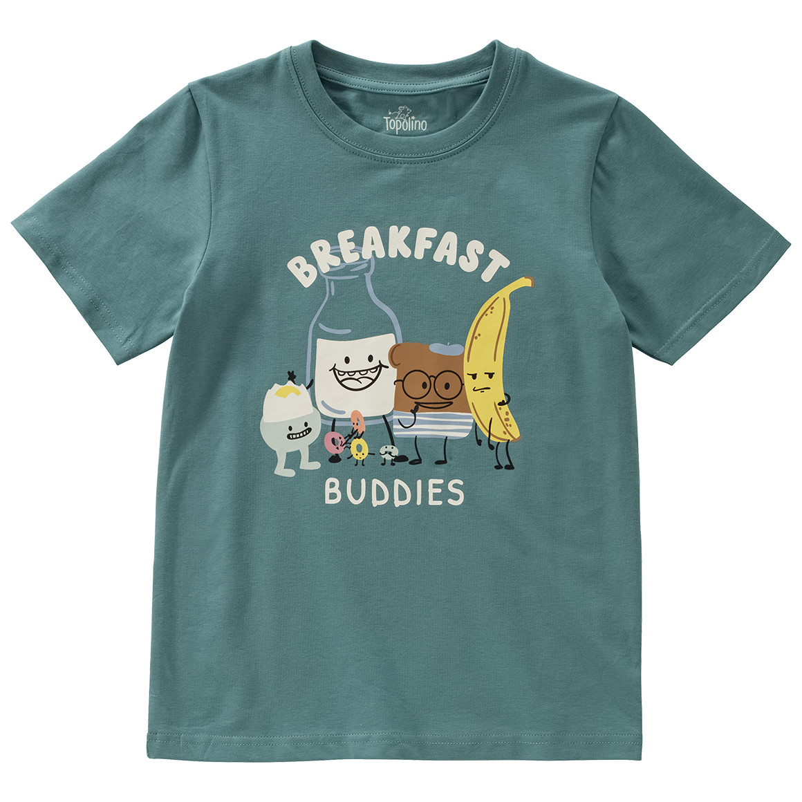 Topolino Kinder T-Shirt mit lustigem Print dunkeltürkis