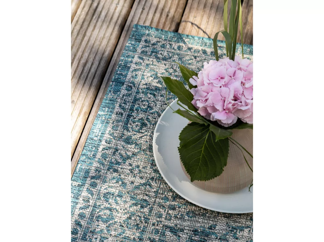 Tapis d'extérieur & intérieur Cleo Bleu 200x290 cm