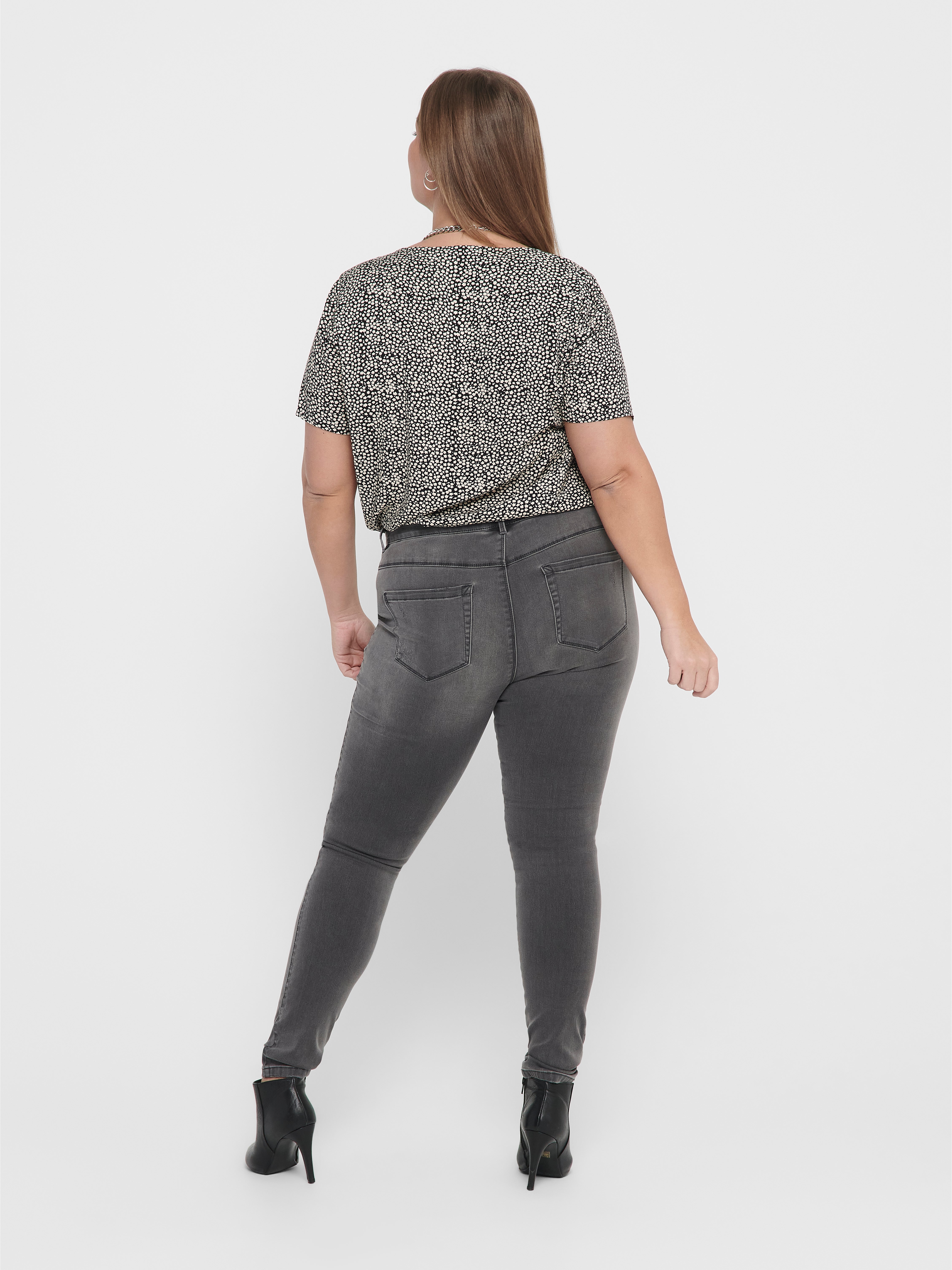 CARAUGUSTA Hohe Taille Skinny Fit Jeans Dark Grey Denim