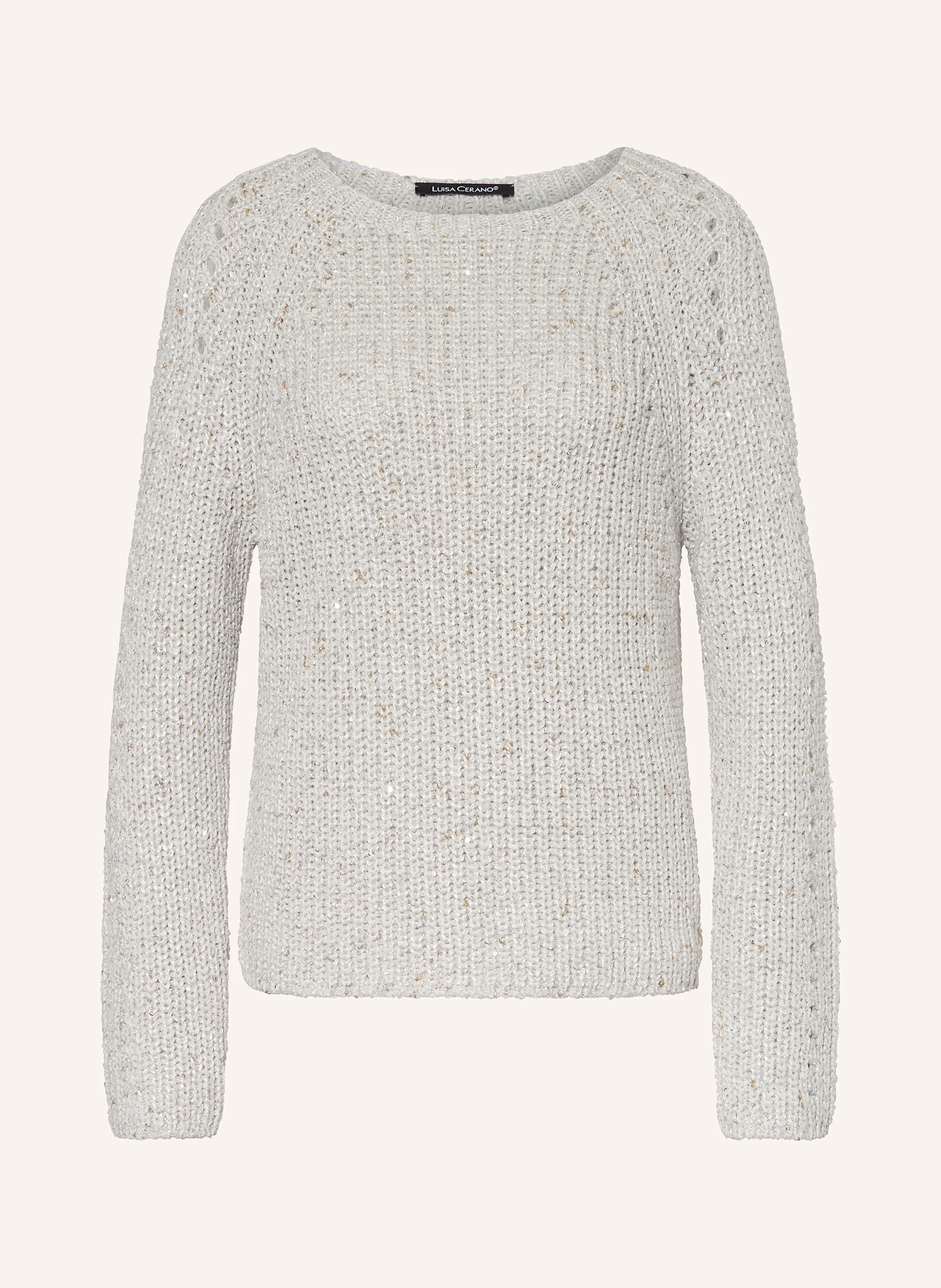 LUISA CERANO Pullover mit Glitzergarn und Pailletten