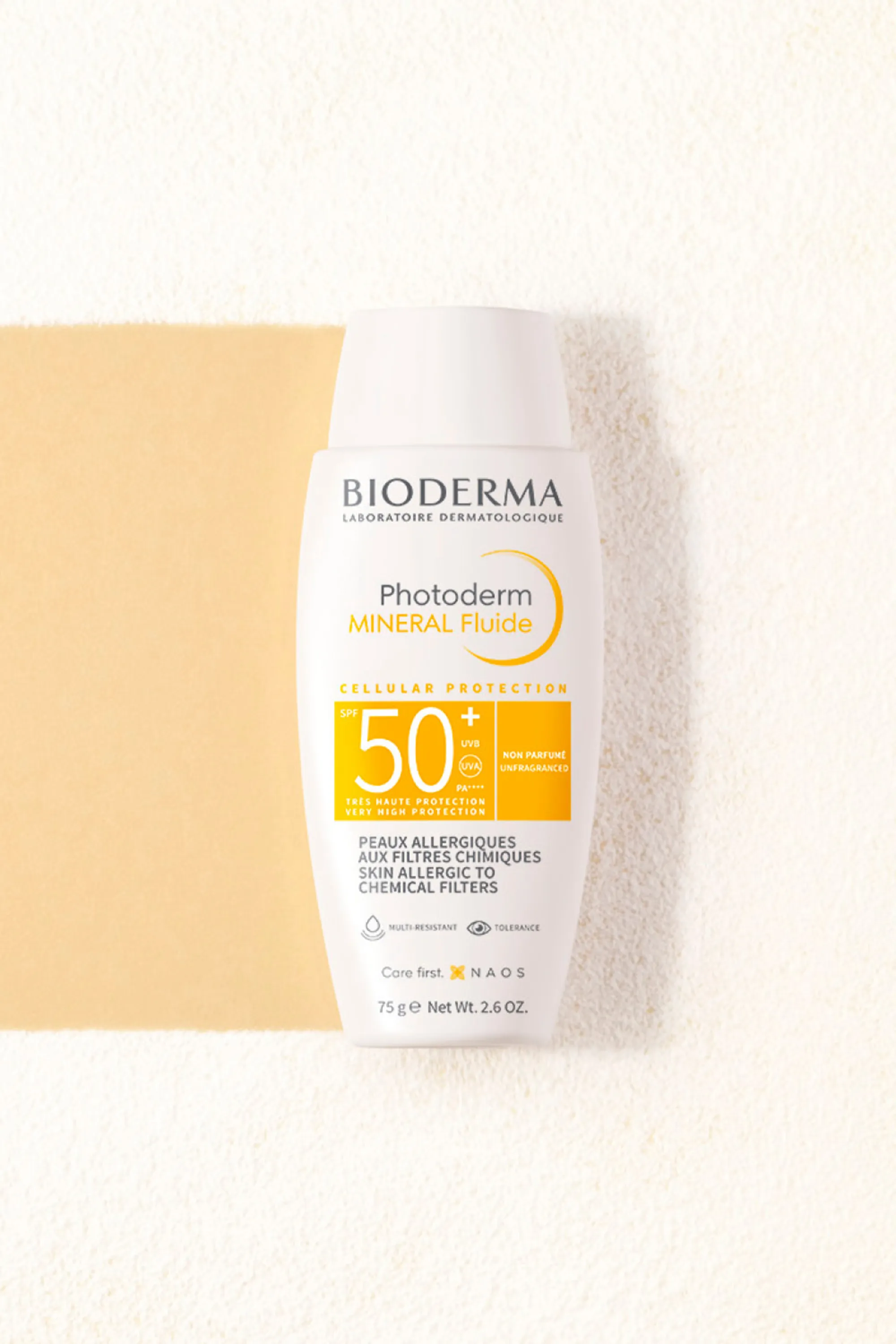 Bioderma Crème solaire peaux allergiques Photoderm Minéral Fluide SPF50+-75 g