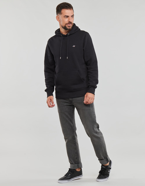 Gant - REG SHIELD HOODIE - Noir