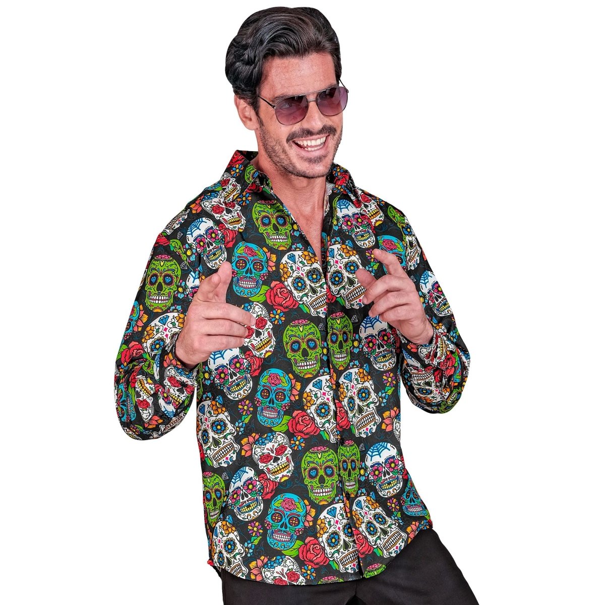 Dia De Los Muertos Blouse Heren