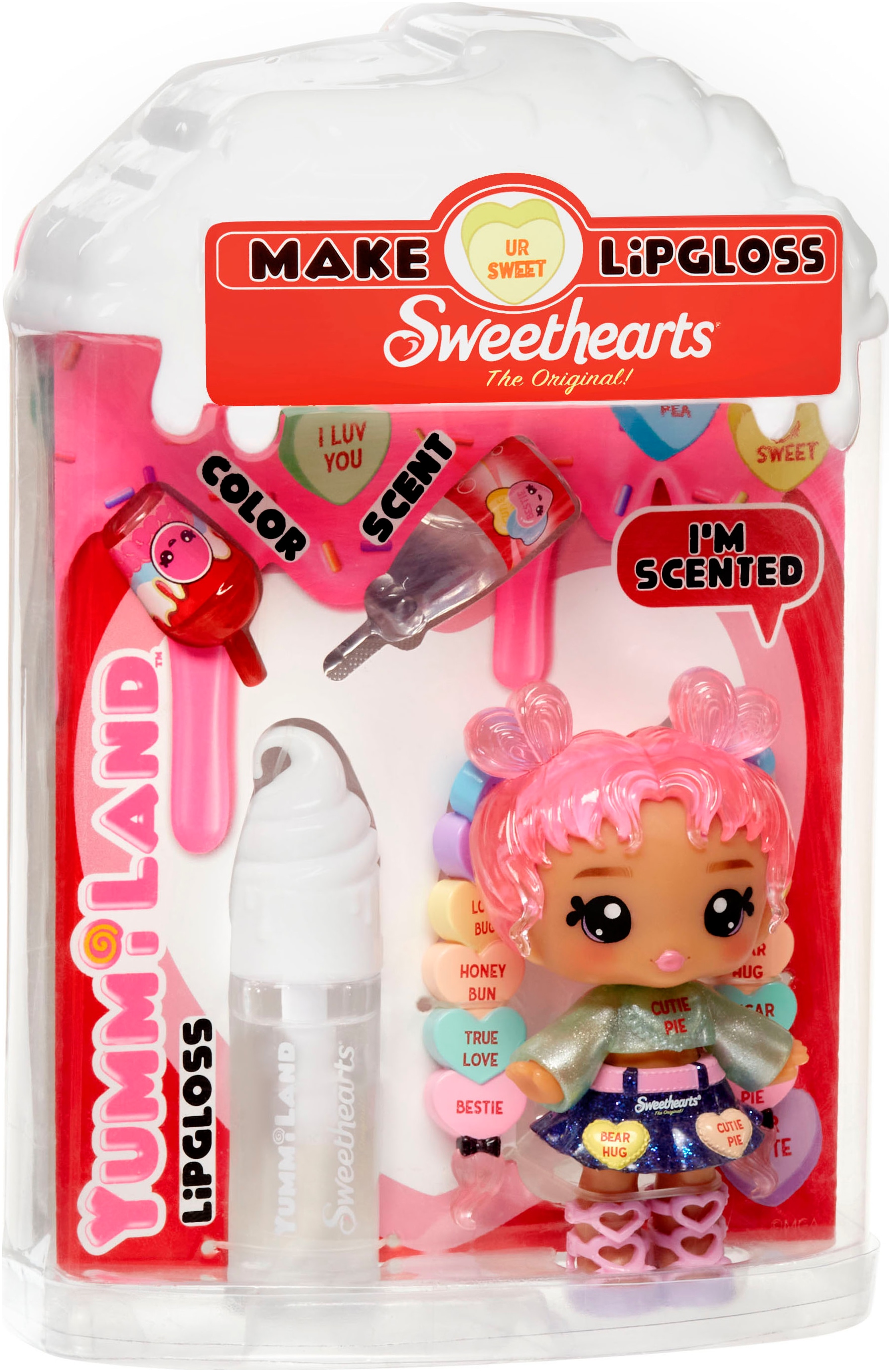 YUMMILAND Minipuppe »Yummiland Sweet Lip Gloss-Lily Hearts« inklusive Schlüsselanhänger