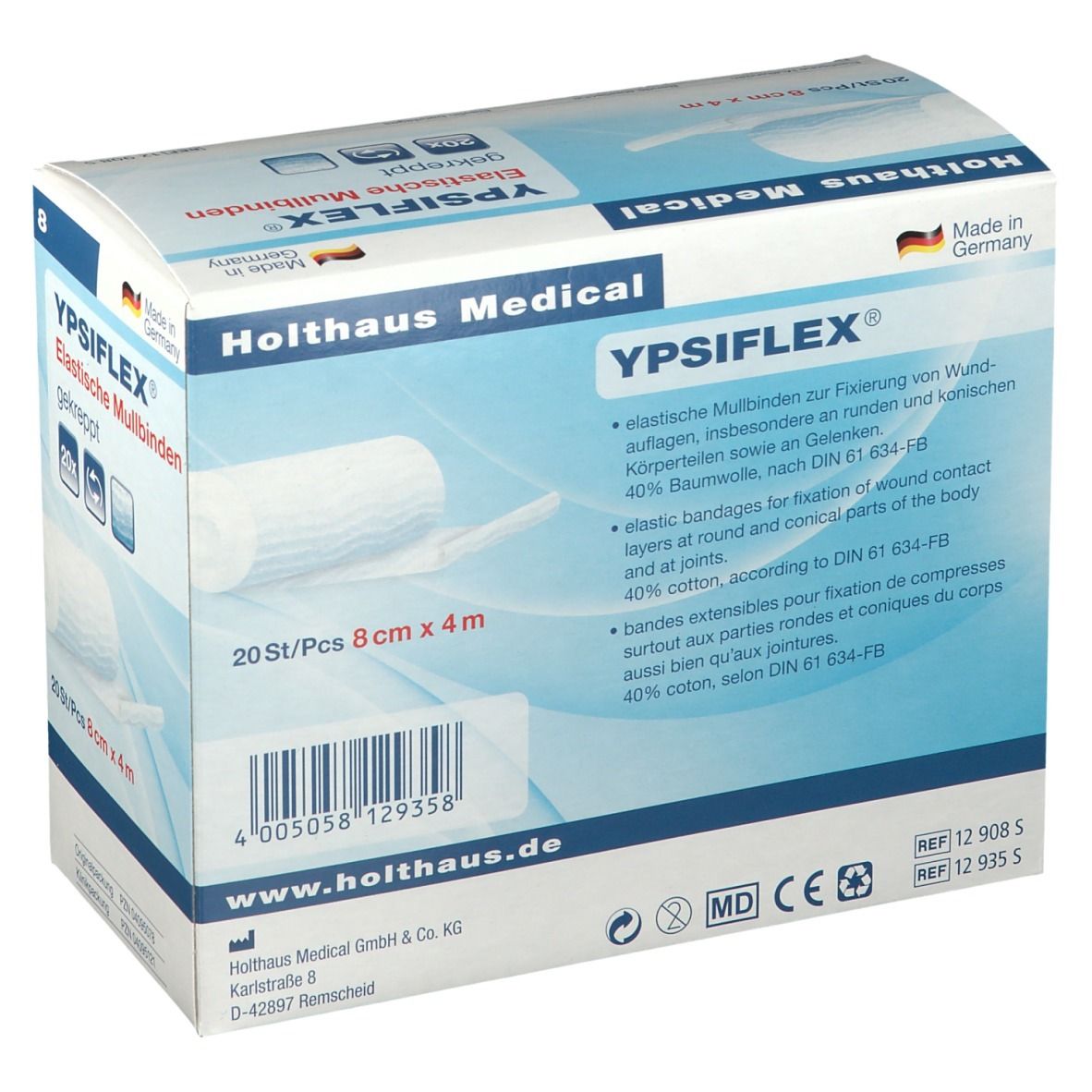 YPSIFLEX® Elastische Mullbinden 8 cm x 4 m