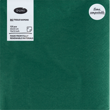 Duni Bio Tissue Napkins 2-Laags 125 Stuks