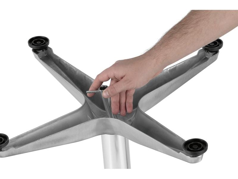 EASYmaxx Bartisch klappbar, 115 x 60 cm, Silber Runder Stehtisch