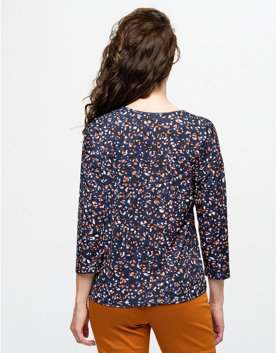 T-shirt bleu imprimé
