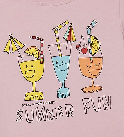 Stella McCartney Kids T-Shirt - Rosa m. Getränke
