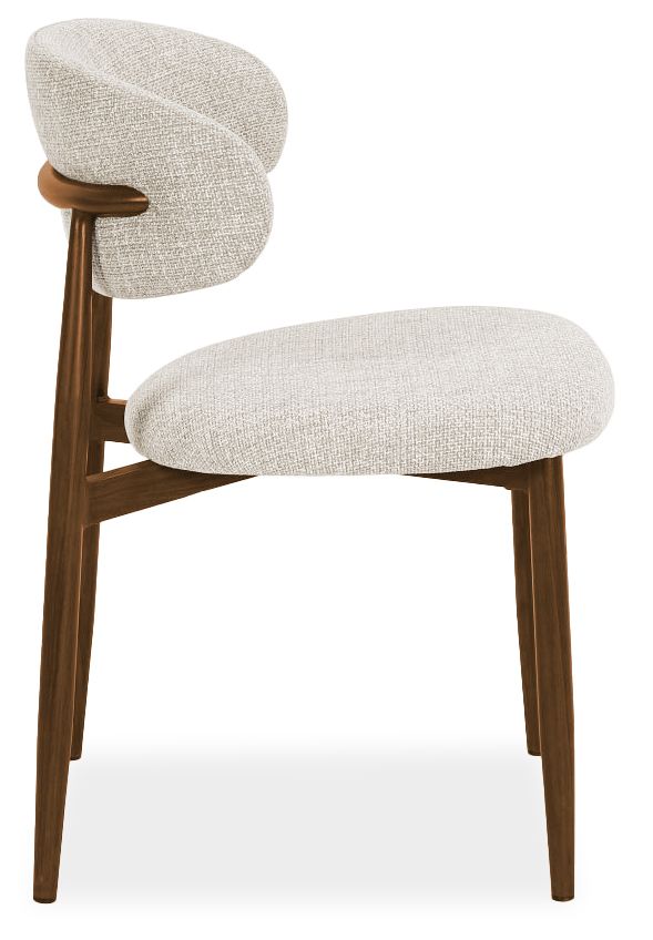 Eetkamerstoel Beige Walnut Kumo B52 x D56 x H77 cm