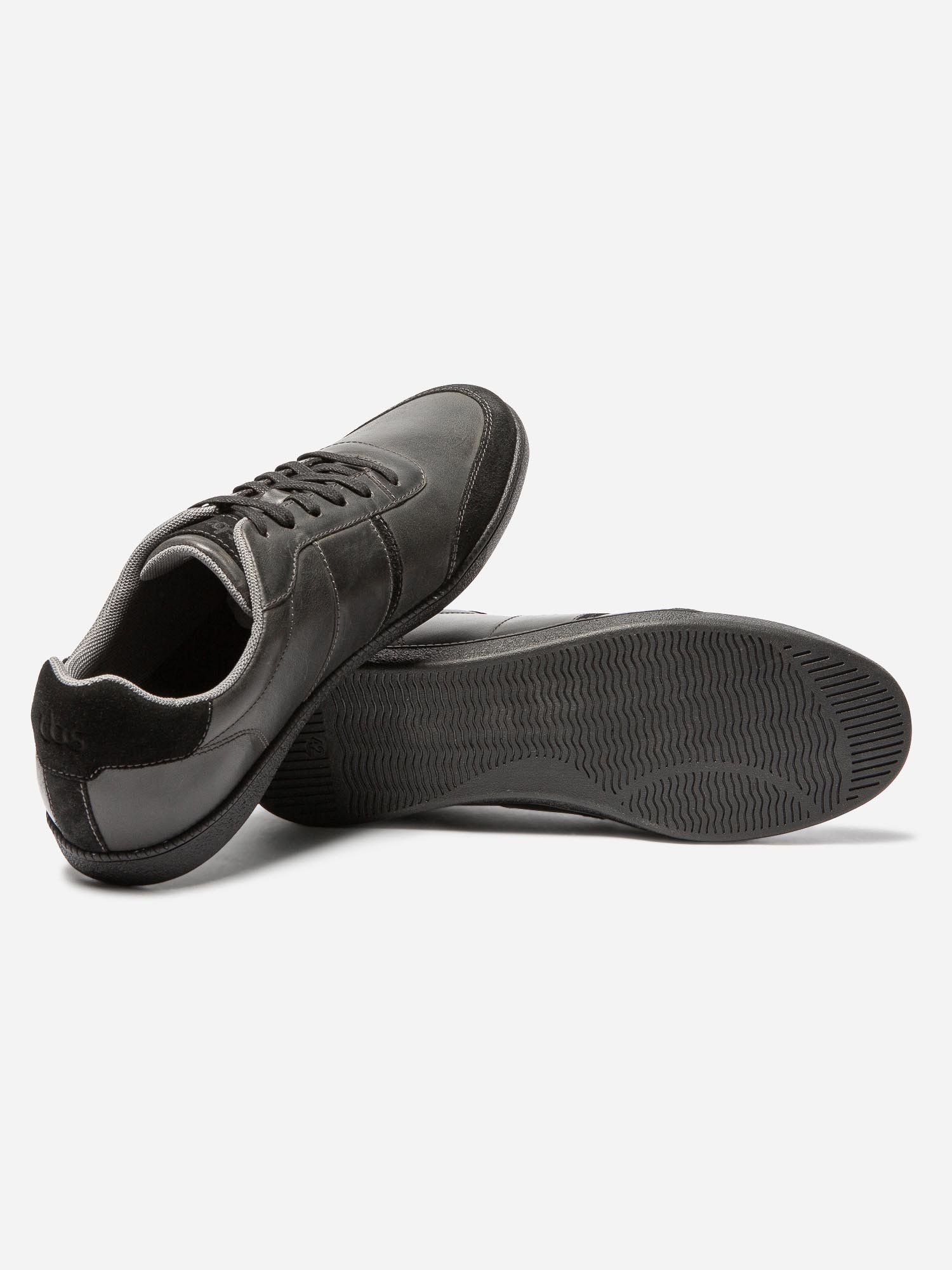 Tennis Homme Casual Cuir Noir