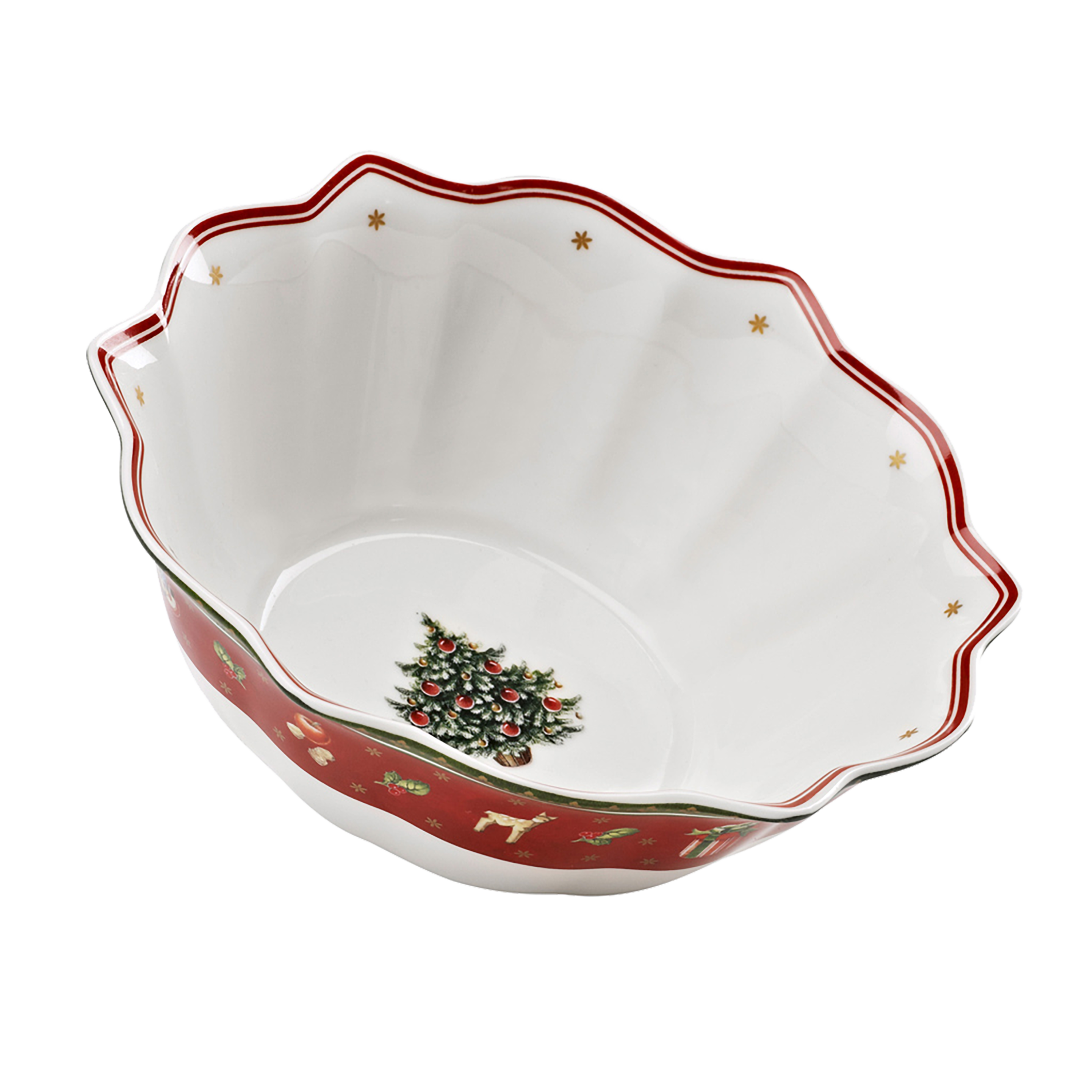 Toy's Delight Bowl Red, 94.7 oz, Premium Porcelain