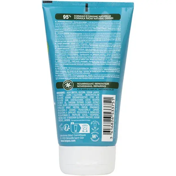Hei Poa Soins Capillaires Shampooing Réparateur Nourrissant et Démêlant 150ml