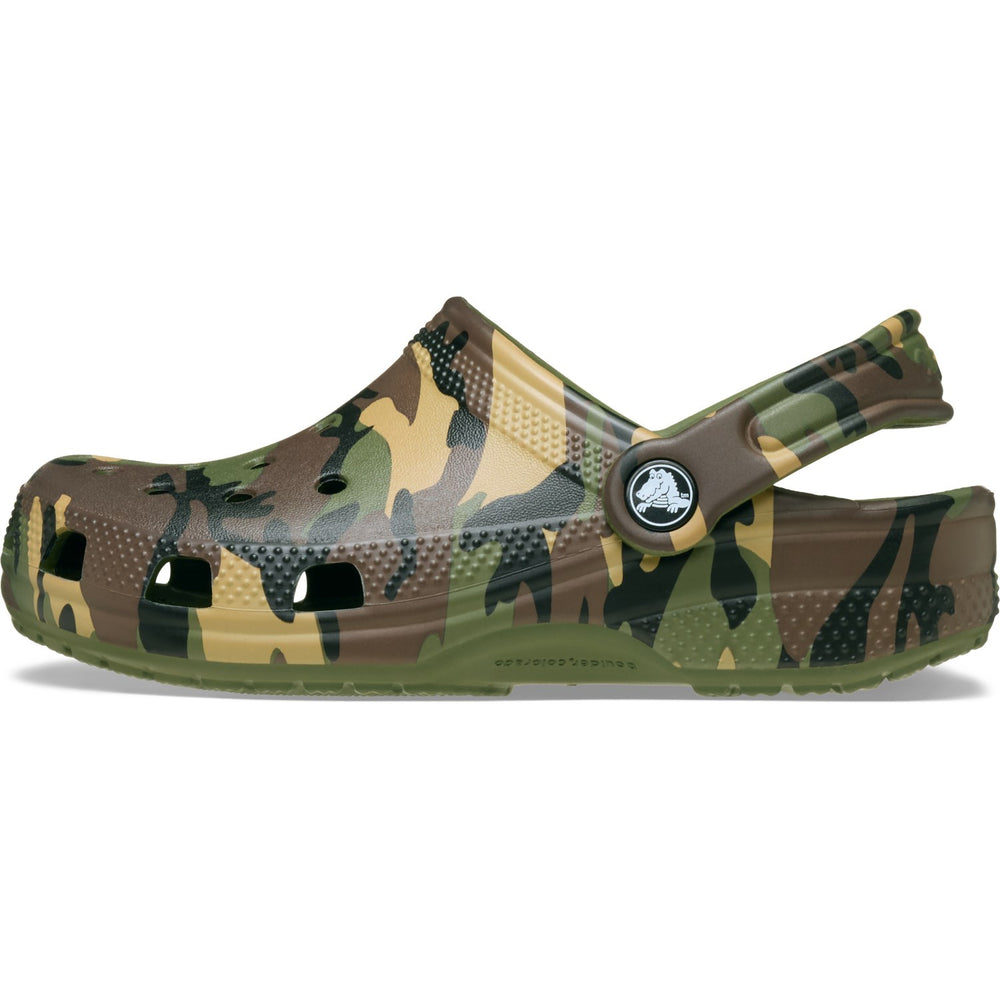 Køb Crocs Army Green/Multi Classic Camouflage Clog