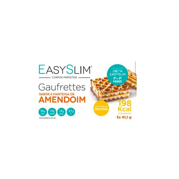 Farmodiética EasySlim Gaufrettes Manteiga de Amendoim 3 x 42g
