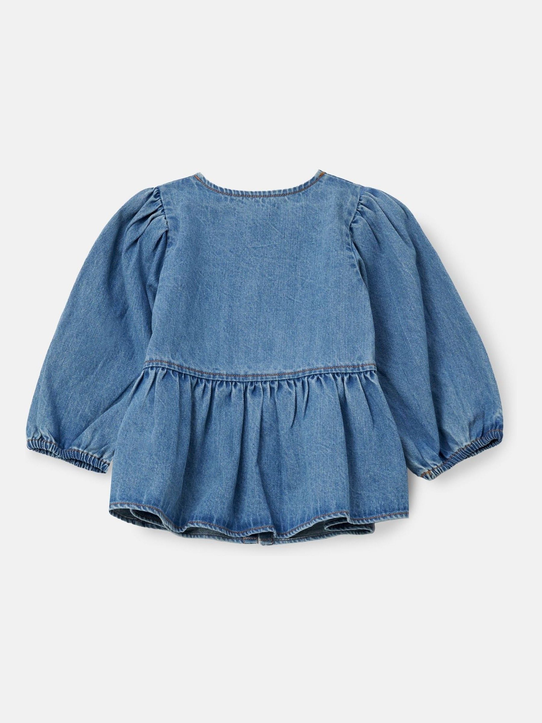 Angel & Rocket Ria Broderie Tie Front Peplum Top