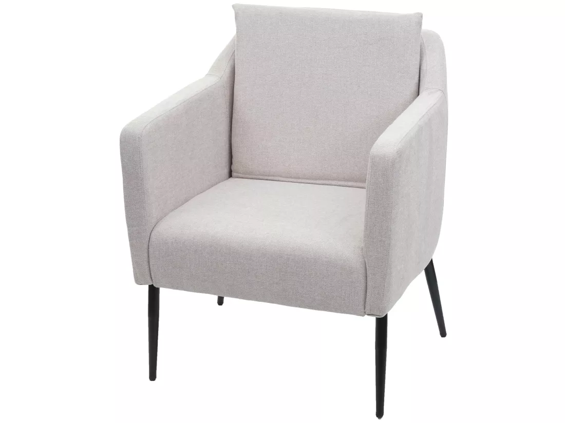 Fauteuil de relaxation MCW-H93a, Tissu/Textile crème-beige
