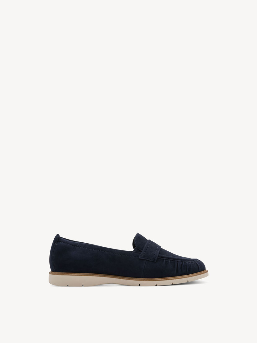Leren Instappers - blauw
