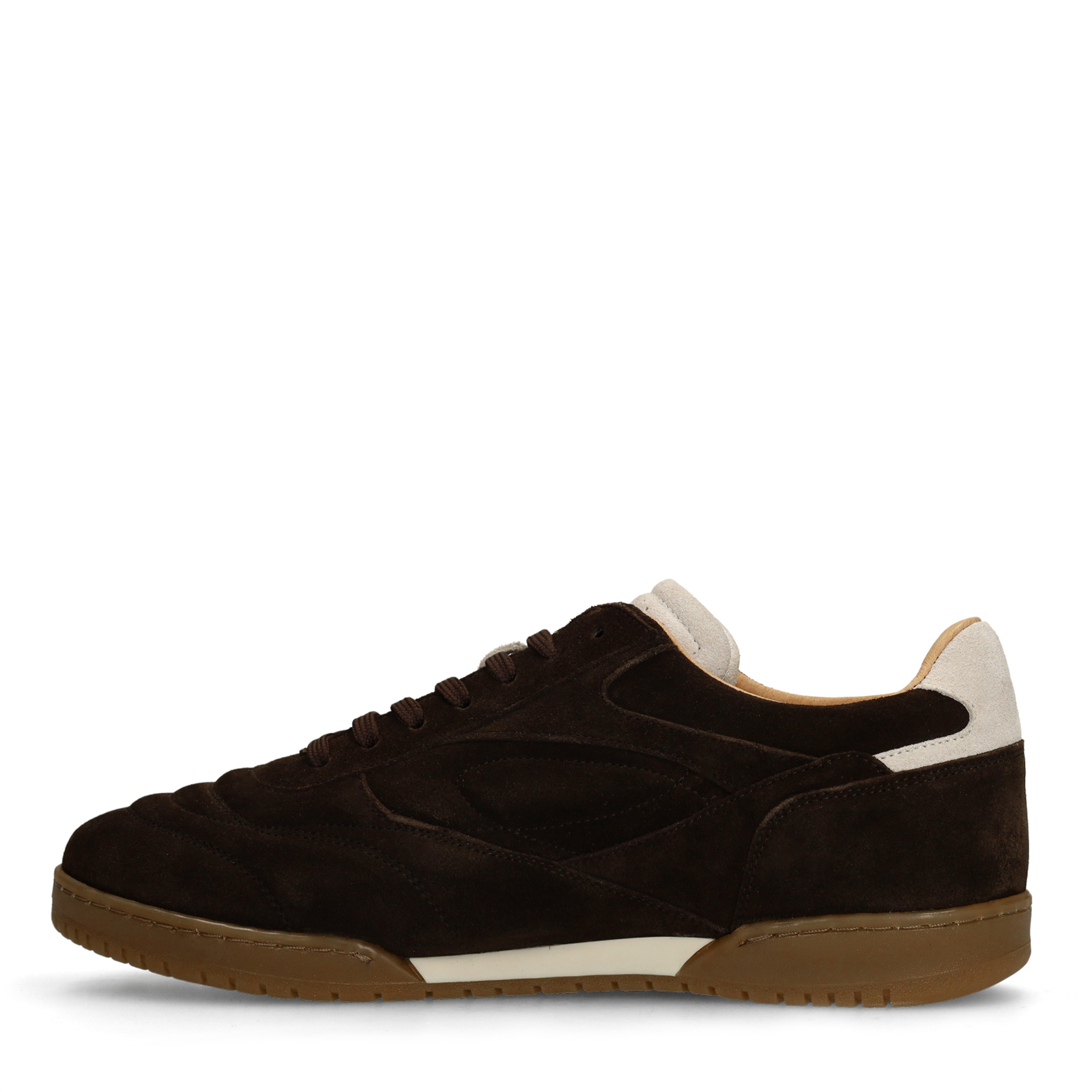 Donkerbruine suède sneakers
