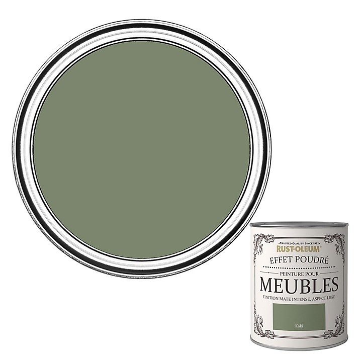 Peinture pour meubles Rust-Oleum kaki effet poudré mat intense 125ml