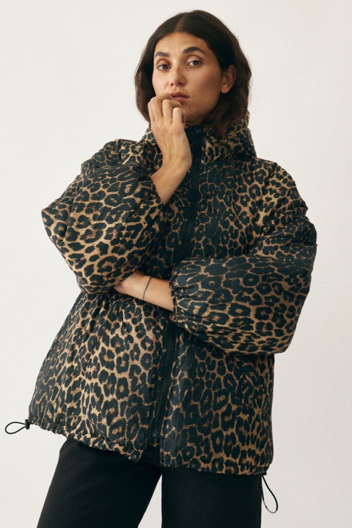 Global Funk  Nora-G dunjakke - Leopard mist