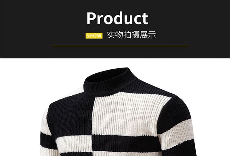 Sparrow Farm - Mock Neck Two Tone Trui